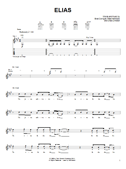 Dispatch Elias Sheet Music Notes & Chords for Guitar Tab - Download or Print PDF