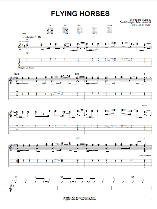 Dispatch Flying Horses Sheet Music Notes & Chords for Guitar Tab - Download or Print PDF