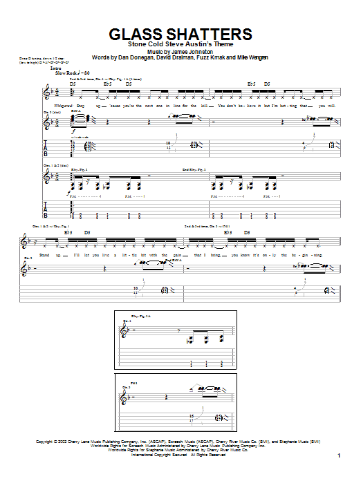Preview Disturbed Glass Shatters Rock sheet music, notes and chords for Guitar Tab, SKU: 23250 sheet music, piano notes, chords, guitar tabs, score, transpose, transcribe, how to play, guide, download, learn, tutorial, progression, song, artist, awards, billboard, mtv, vh1, tour, single, album, release