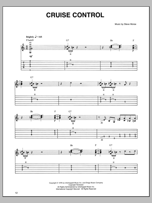 Dixie Dregs Cruise Control Sheet Music Notes & Chords for Guitar Tab - Download or Print PDF