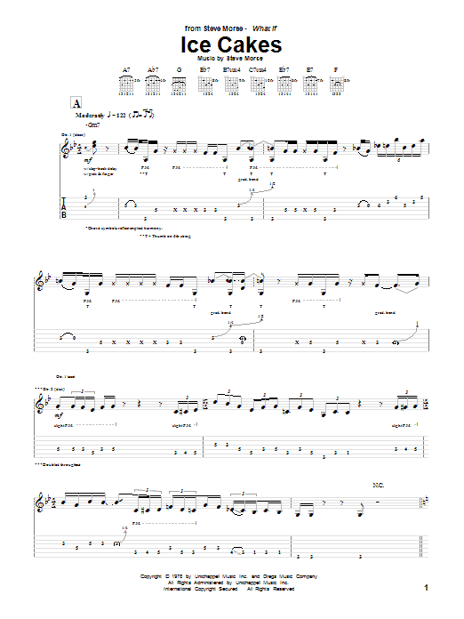 Dixie Dregs Ice Cakes Sheet Music Notes & Chords for Guitar Tab - Download or Print PDF