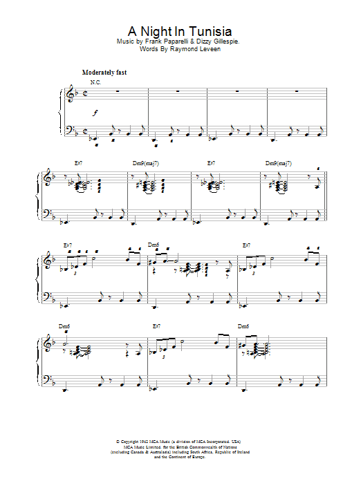 Dizzy Gillespie A Night In Tunisia Sheet Music Notes & Chords for Flute - Download or Print PDF