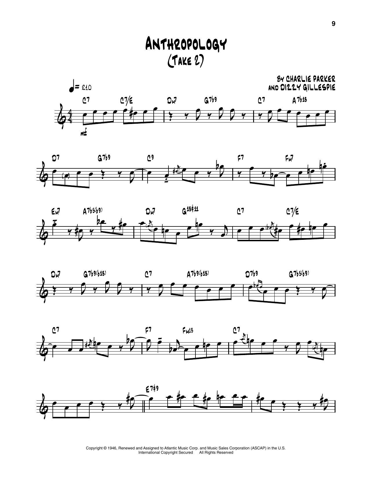 Dizzy Gillespie Anthropology (Take 2) Sheet Music Notes & Chords for Trumpet Transcription - Download or Print PDF Dizzy Gillespie Anthropology (Take 2) Sheet Music Notes & Chords for Trumpet Transcription - Download or Print PDF