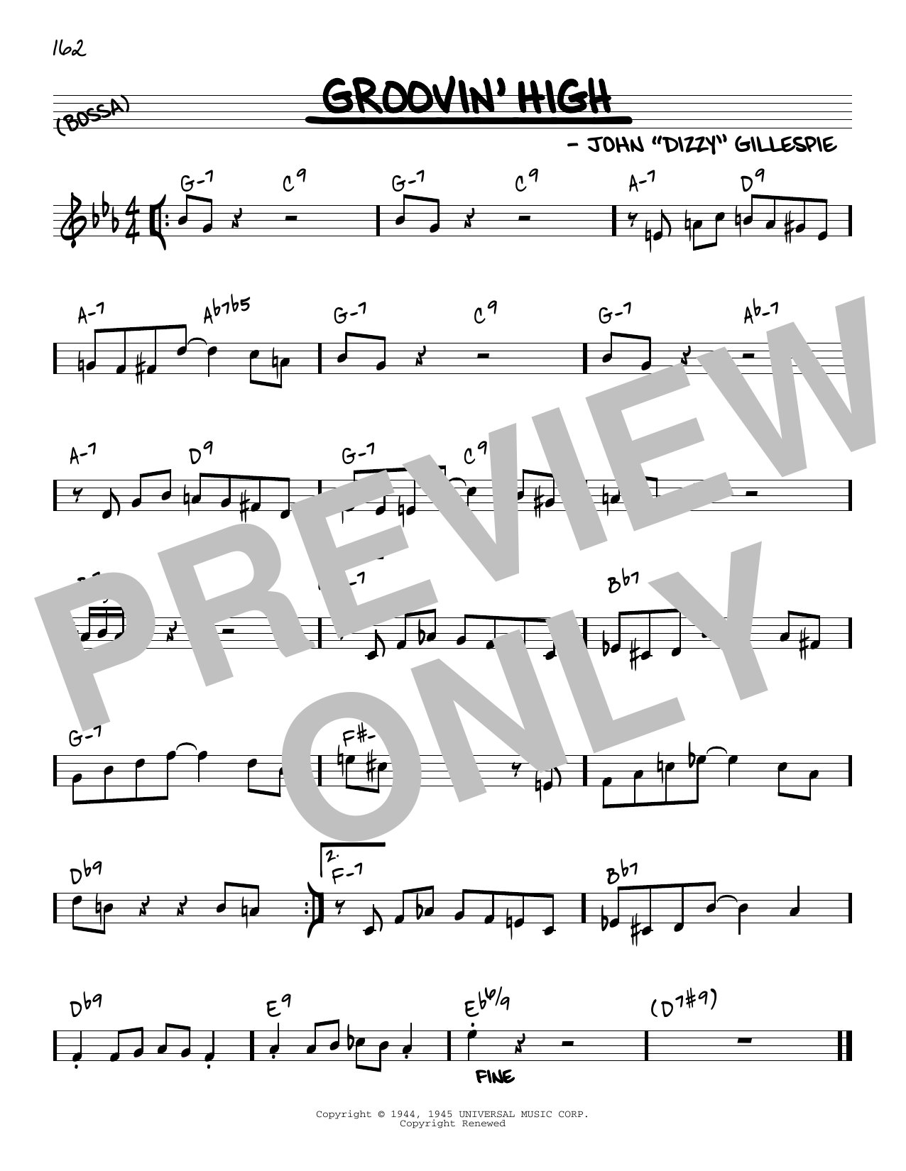 Dizzy Gillespie Groovin' High [Reharmonized version] (arr. Jack Grassel) Sheet Music Notes & Chords for Real Book – Melody & Chords - Download or Print PDF