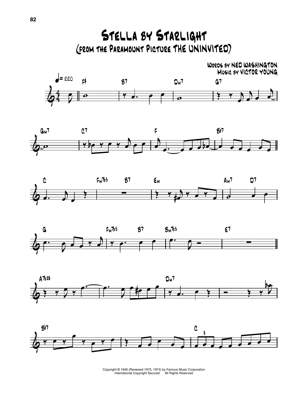 Dizzy Gillespie Stella By Starlight Sheet Music Notes & Chords for Trumpet Transcription - Download or Print PDF Dizzy Gillespie Stella By Starlight Sheet Music Notes & Chords for Trumpet Transcription - Download or Print PDF