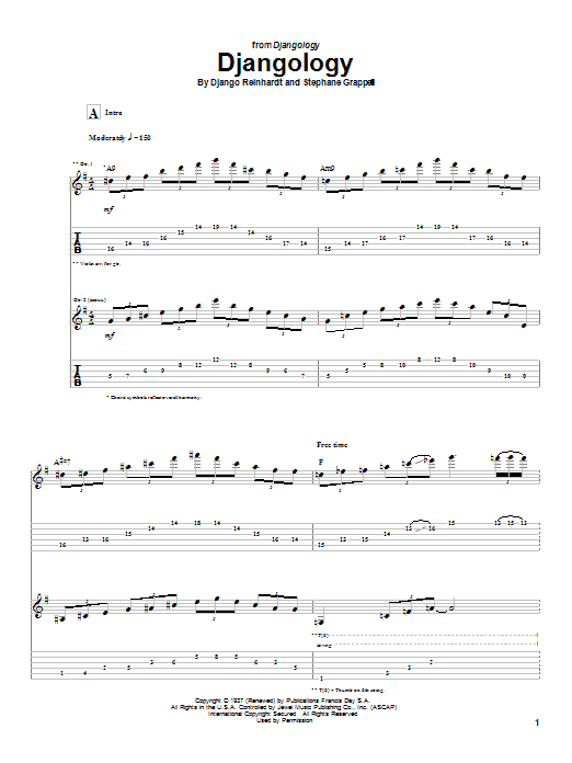 Django Reinhardt Djangology Sheet Music Notes & Chords for Real Book – Melody & Chords - Download or Print PDF