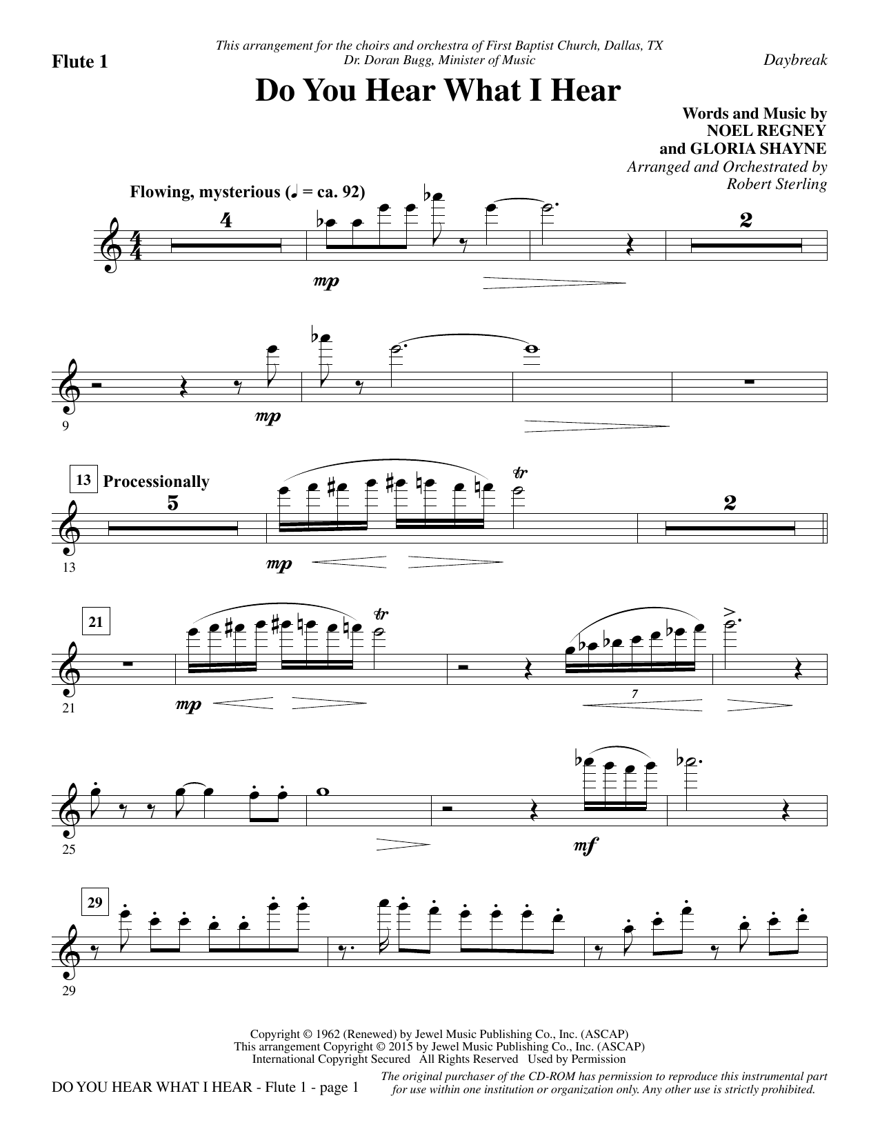 Emily Crocker Do You Hear What I Hear Flute 1 Sheet Music Download Pdf Score 371041