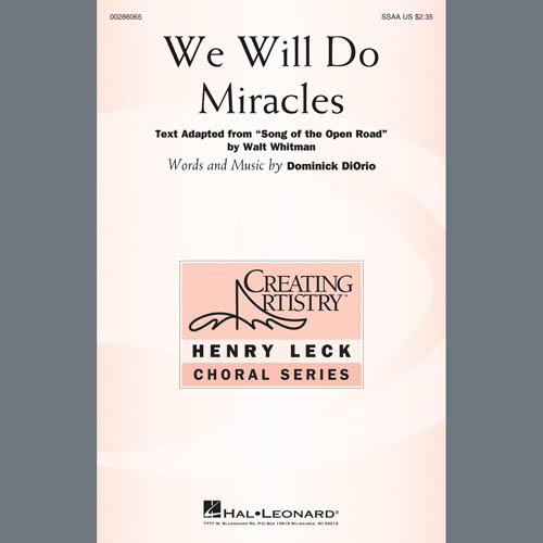 Dominick DiOrio, We Will Do Miracles, 2-Part Choir