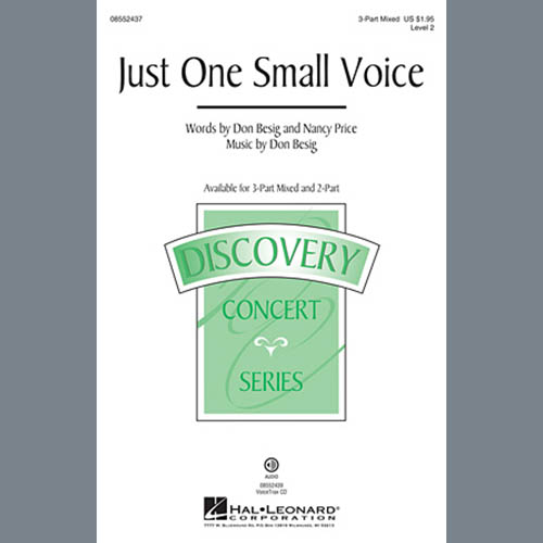 Don Besig, Just One Small Voice, 3-Part Mixed