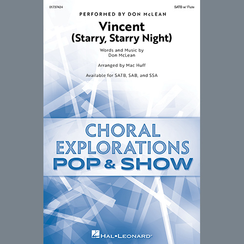 Don McLean, Vincent (Starry Starry Night) (arr. Mac Huff), SATB Choir