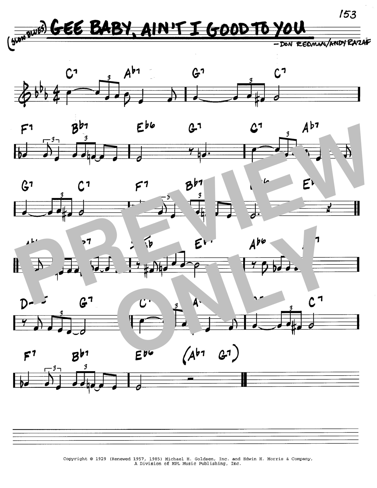 Gee Baby, Ain't I Good To You sheet music