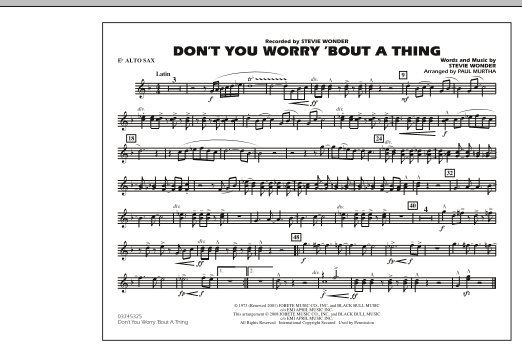 Paul Murtha Don T You Worry Bout A Thing Eb Alto Sax Sheet Music Download Pdf Score 294171