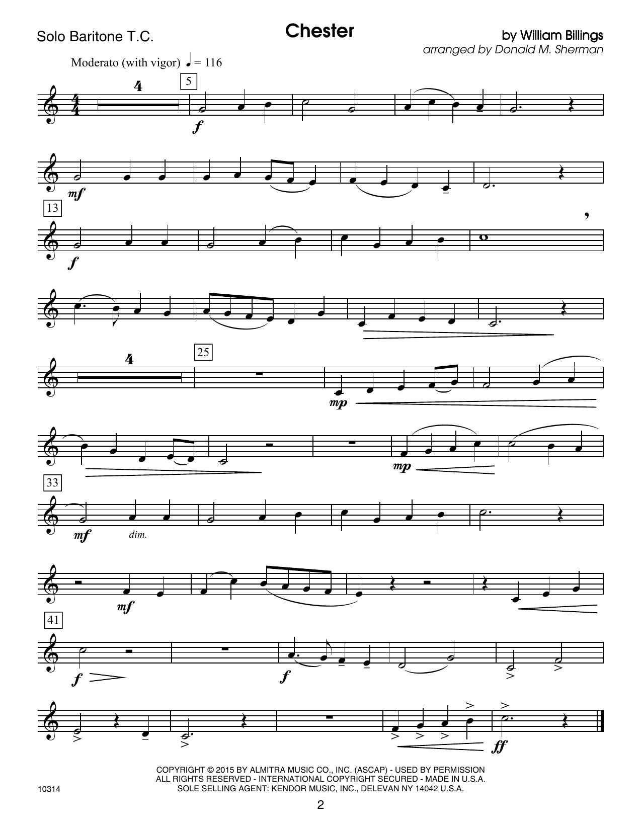 Kendor Debut Solos - Baritone T.C. sheet music