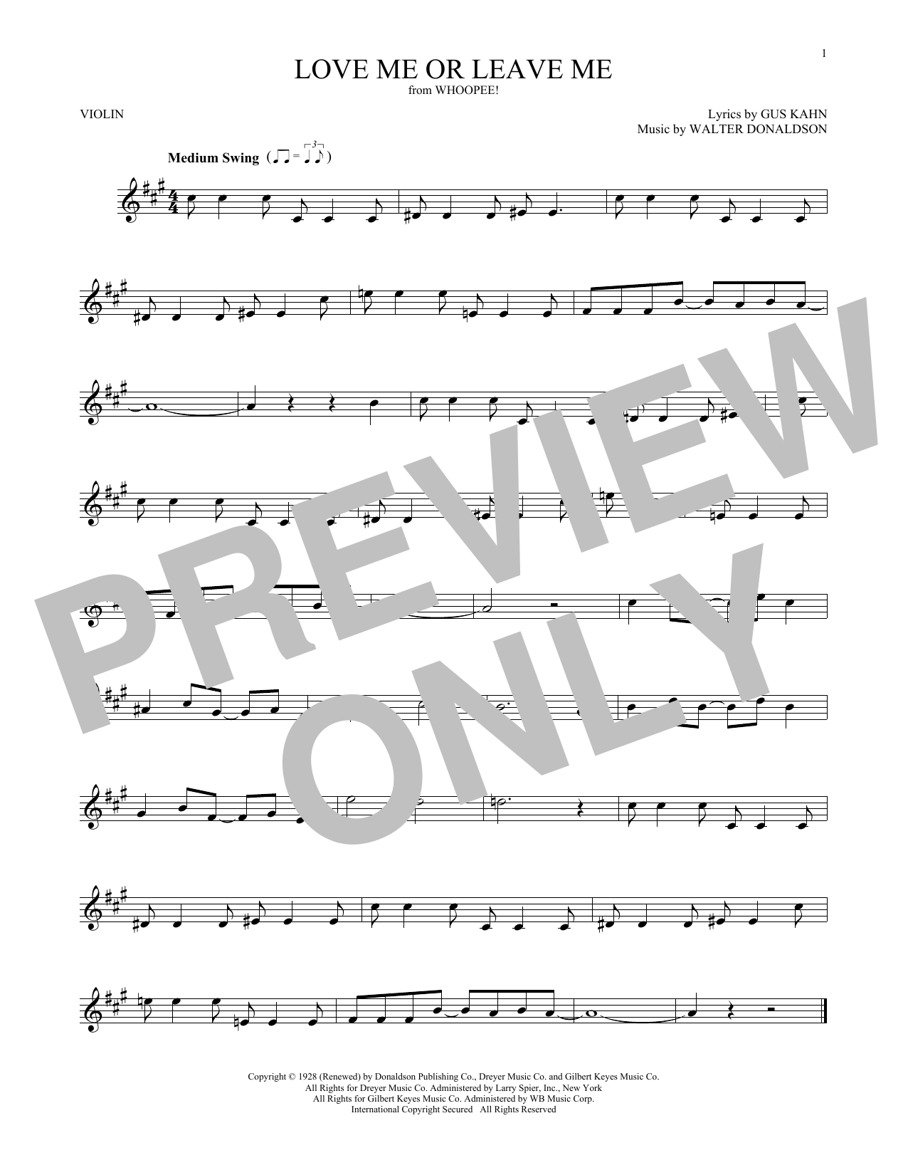 Donaldson and Kahn Love Me Or Leave Me Sheet Music Notes & Chords for Trombone - Download or Print PDF