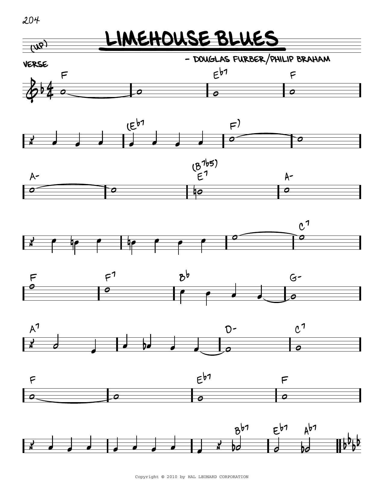 Douglas Furber Limehouse Blues (arr. Robert Rawlins) Sheet Music Notes & Chords for Real Book – Melody, Lyrics & Chords - Download or Print PDF