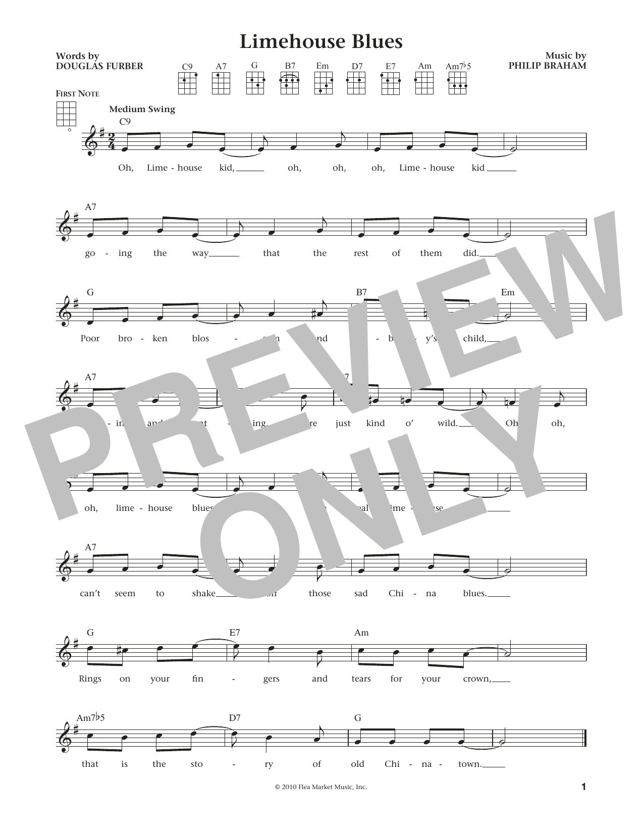 Douglas Furber Limehouse Blues (from The Daily Ukulele) (arr. Liz and Jim Beloff) Sheet Music Notes & Chords for Ukulele - Download or Print PDF