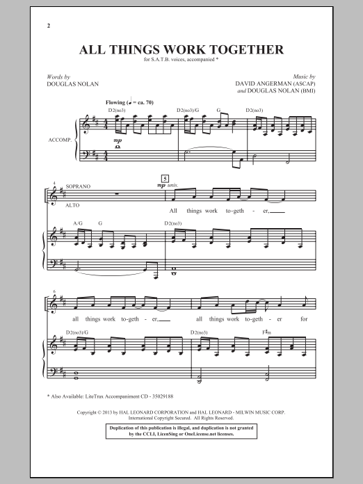 Douglas Nolan All Things Work Together Sheet Music Notes & Chords for SATB - Download or Print PDF