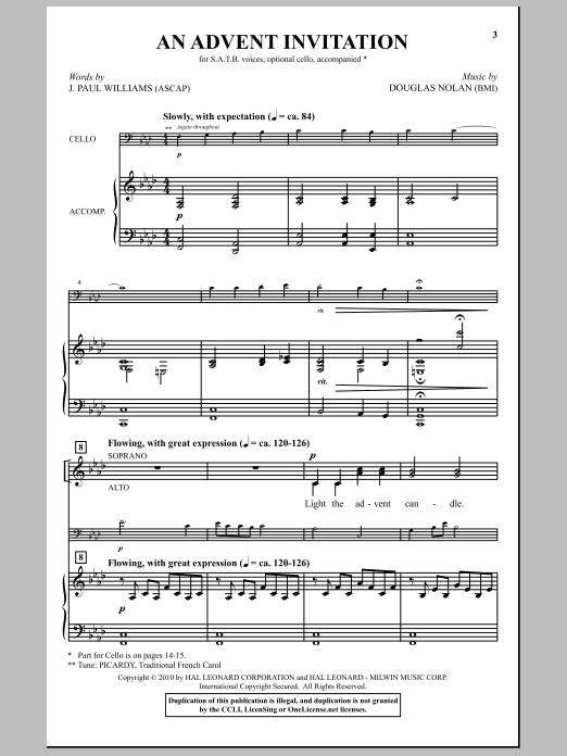 Douglas Nolan An Advent Invitation Sheet Music Notes & Chords for SATB - Download or Print PDF