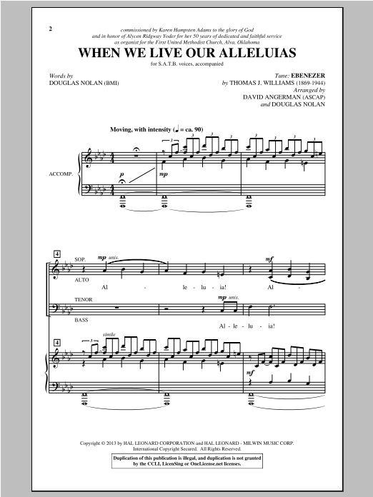 Douglas Nolan When We Live Our Alleluias Sheet Music Notes & Chords for SATB - Download or Print PDF