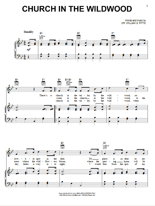 Dr. William S. Pitts Church In The Wildwood Sheet Music Notes & Chords for Easy Guitar - Download or Print PDF