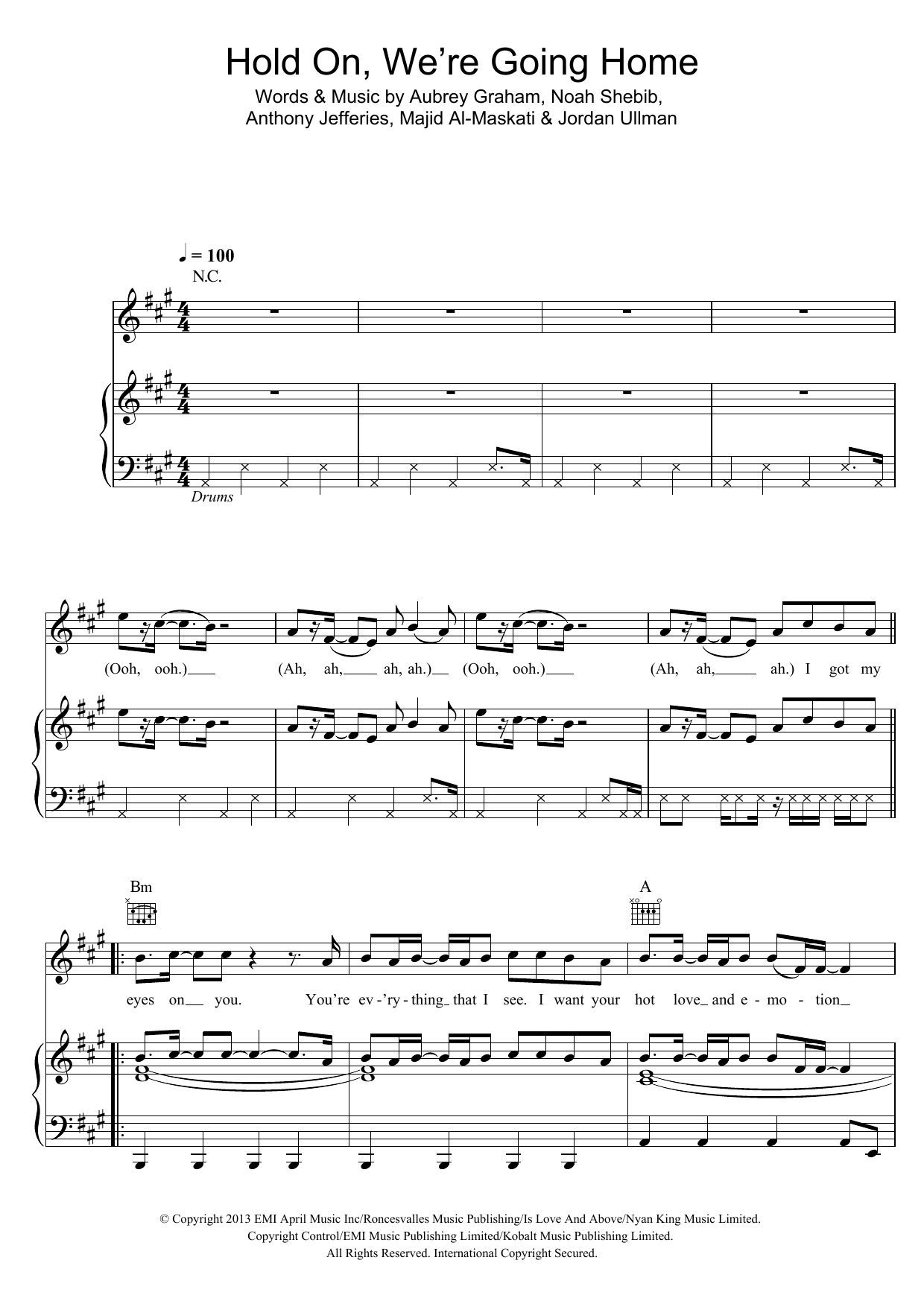 Drake Hold On, We're Going Home Sheet Music Notes & Chords for Violin - Download or Print PDF
