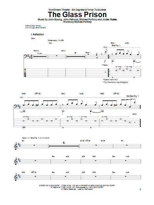 Dream Theater The Glass Prison Sheet Music Notes & Chords for Guitar Tab - Download or Print PDF