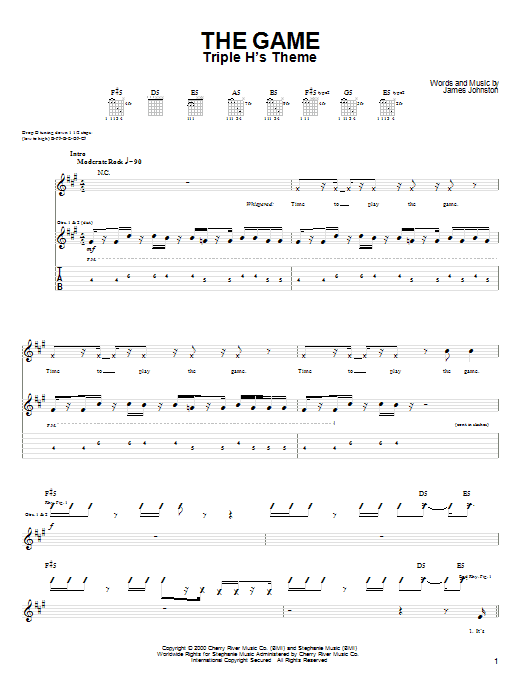 Preview Drowning Pool The Game Rock sheet music, notes and chords for Guitar Tab, SKU: 23251 sheet music, piano notes, chords, guitar tabs, score, transpose, transcribe, how to play, guide, download, learn, tutorial, progression, song, artist, awards, billboard, mtv, vh1, tour, single, album, release