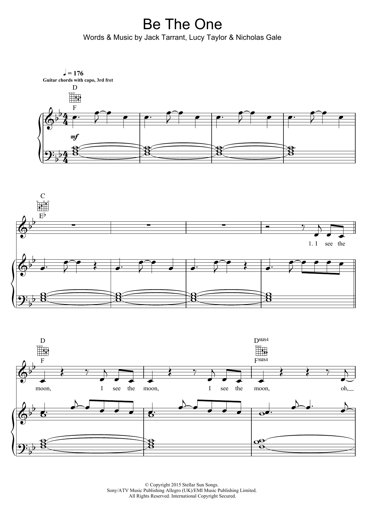 Dua Lipa Be The One Sheet Music Notes & Chords for Piano, Vocal & Guitar (Right-Hand Melody) - Download or Print PDF