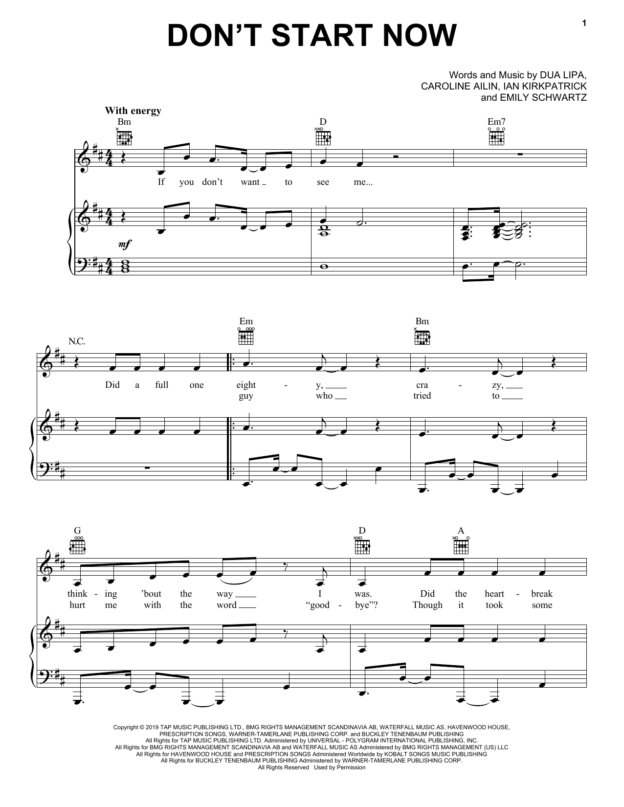 Dua Lipa Don't Start Now Sheet Music Notes & Chords for Ukulele - Download or Print PDF