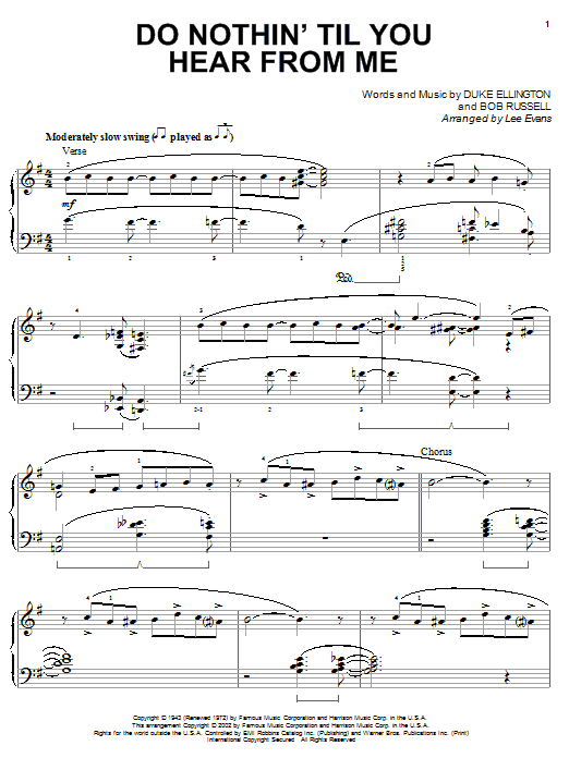 Duke Ellington Do Nothin' Till You Hear From Me Sheet Music Notes & Chords for Violin - Download or Print PDF