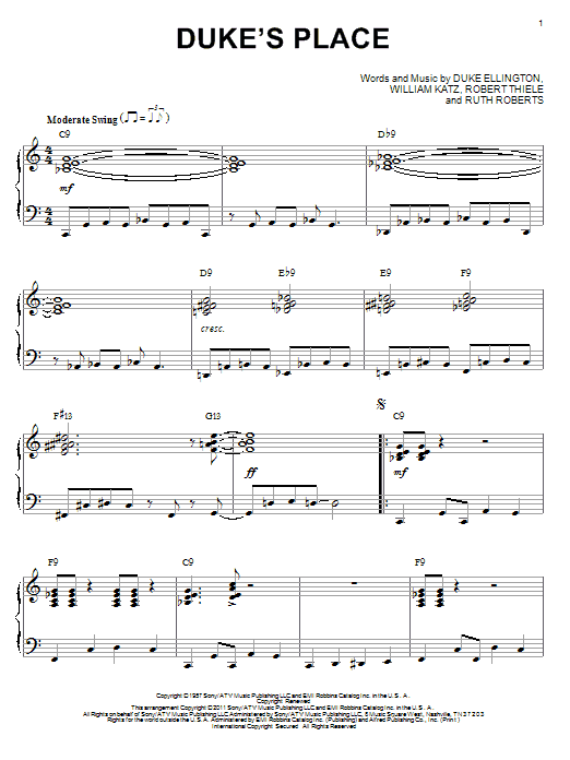 Duke Ellington Duke's Place (arr. Brent Edstrom) Sheet Music Notes & Chords for Piano - Download or Print PDF