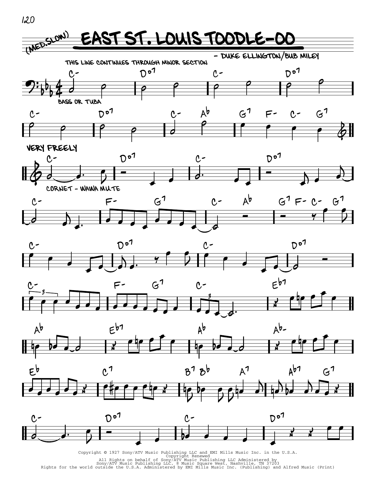 Duke Ellington East St. Louis Toodle-oo (arr. Robert Rawlins) Sheet Music Notes & Chords for Real Book – Melody, Lyrics & Chords - Download or Print PDF