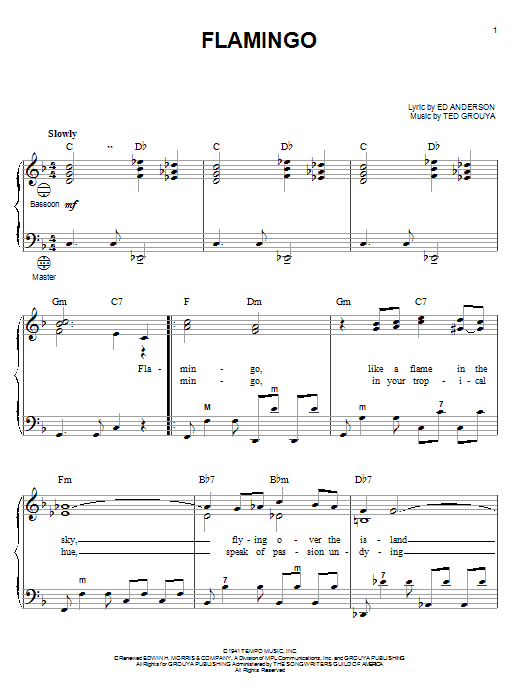 Duke Ellington Flamingo Sheet Music Notes & Chords for Accordion - Download or Print PDF