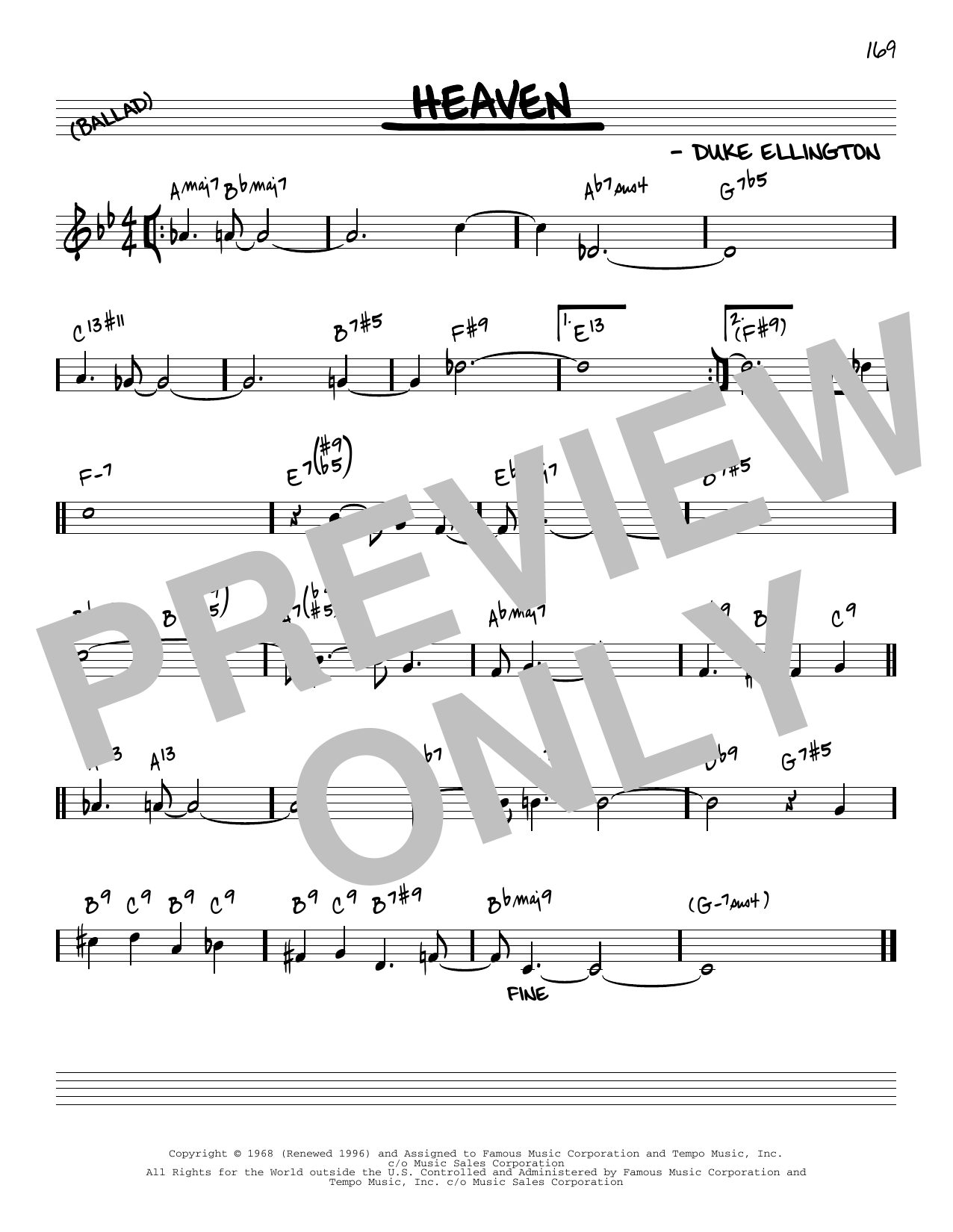 Duke Ellington Heaven [Reharmonized version] (arr. Jack Grassel) Sheet Music Notes & Chords for Real Book – Melody & Chords - Download or Print PDF