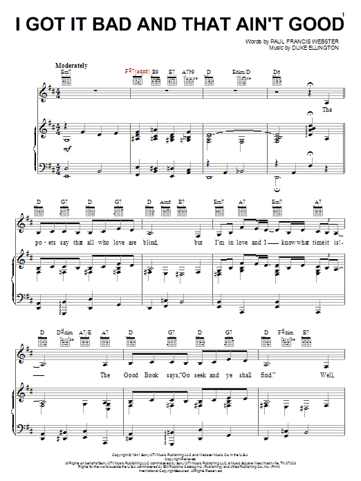 Duke Ellington I Got It Bad And That Ain't Good Sheet Music Notes & Chords for Guitar Ensemble - Download or Print PDF
