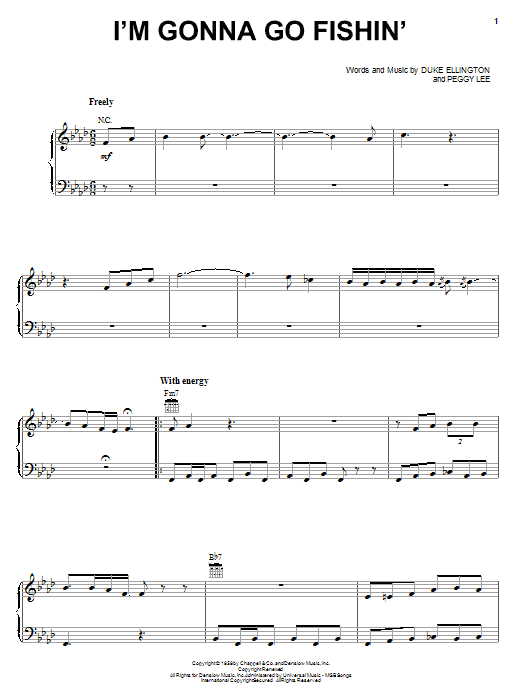 Duke Ellington I'm Gonna Go Fishin' Sheet Music Notes & Chords for Piano - Download or Print PDF