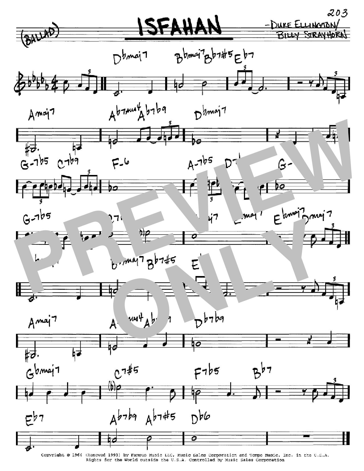 Duke Ellington Isfahan Sheet Music Notes & Chords for Real Book - Melody & Chords - C Instruments - Download or Print PDF