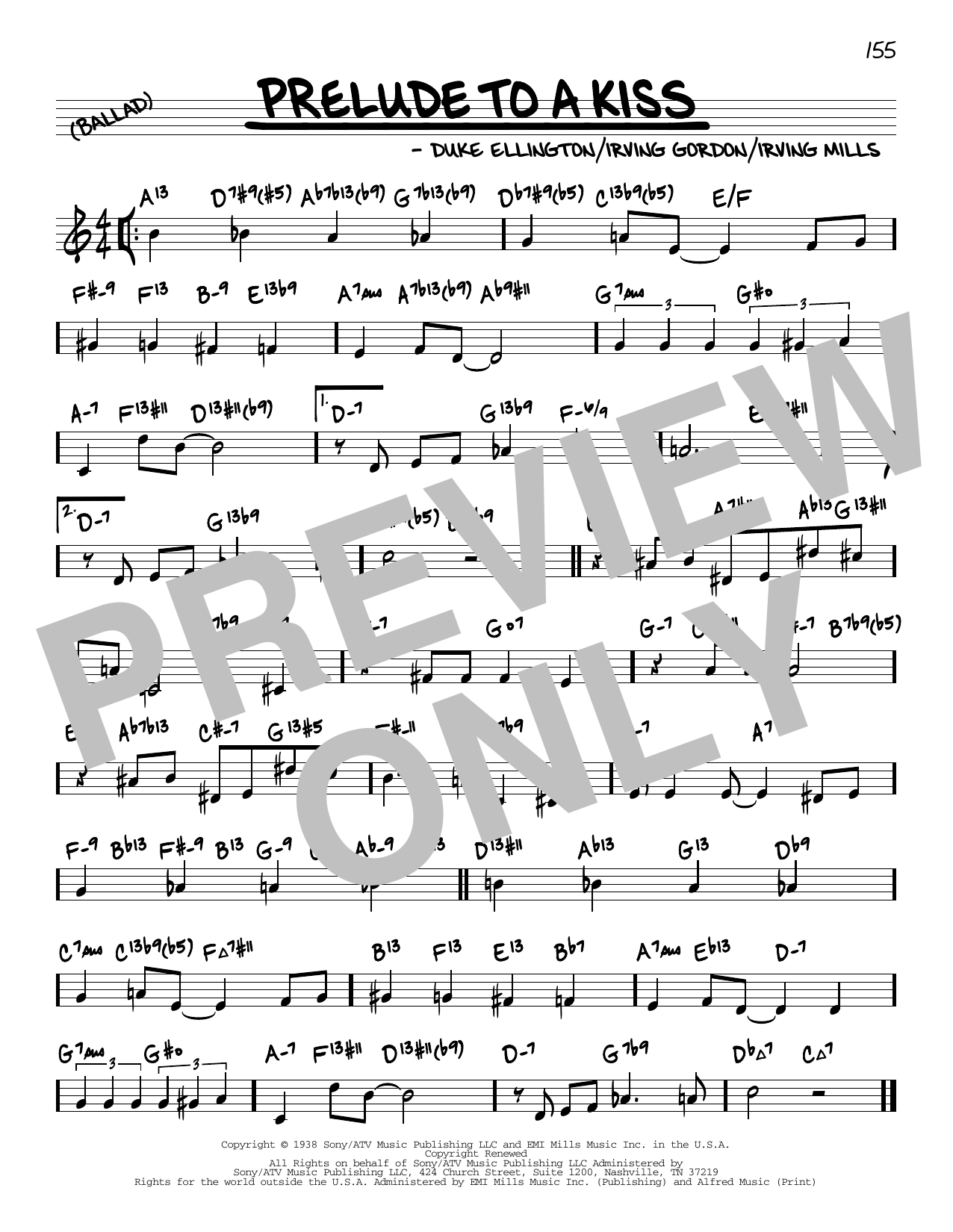 Duke Ellington Prelude To A Kiss (arr. David Hazeltine) Sheet Music Notes & Chords for Real Book – Enhanced Chords - Download or Print PDF