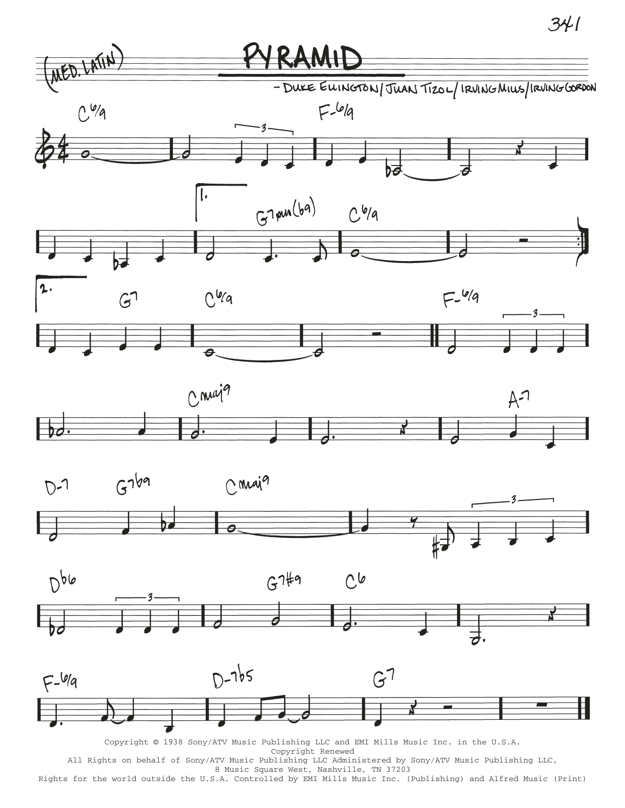 Duke Ellington Pyramid Sheet Music Notes & Chords for Real Book – Melody & Chords - Download or Print PDF