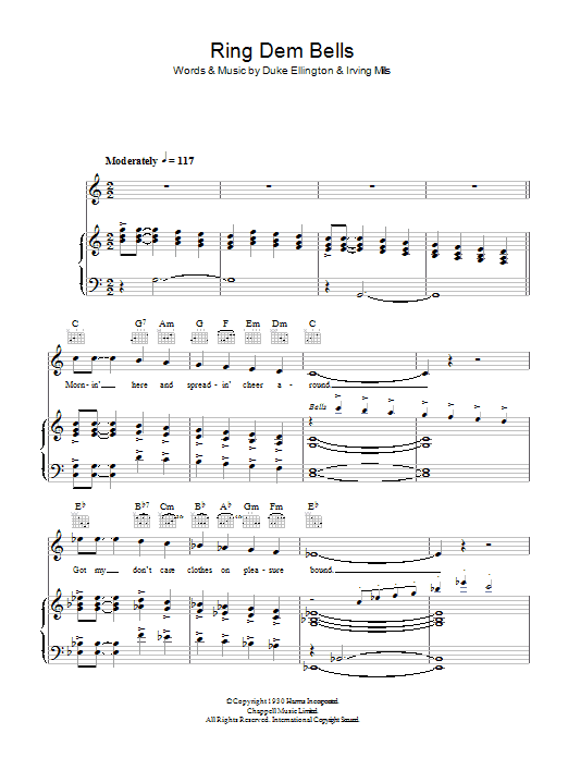 Duke Ellington Ring Dem Bells Sheet Music Notes & Chords for Real Book - Melody & Chords - Eb Instruments - Download or Print PDF