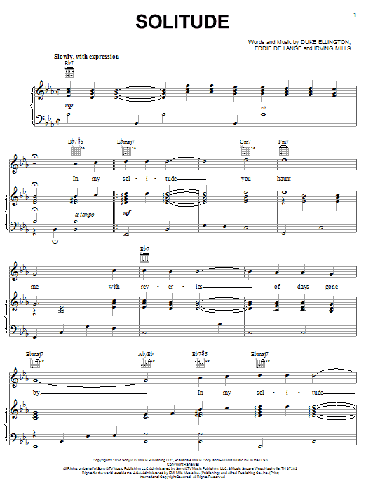 Duke Ellington Solitude Sheet Music Notes & Chords for Real Book - Melody & Chords - Bb Instruments - Download or Print PDF