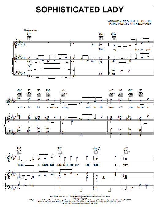Duke Ellington Sophisticated Lady Sheet Music Notes & Chords for Alto Saxophone - Download or Print PDF