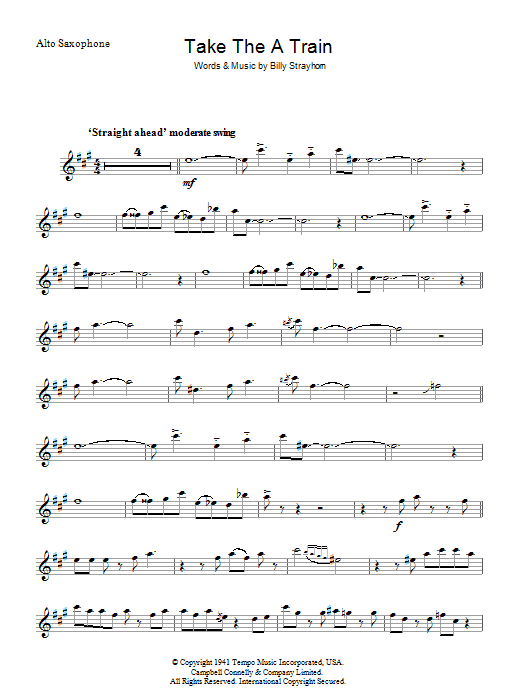 Duke Ellington Take The 'A' Train Sheet Music Notes & Chords for Trumpet - Download or Print PDF