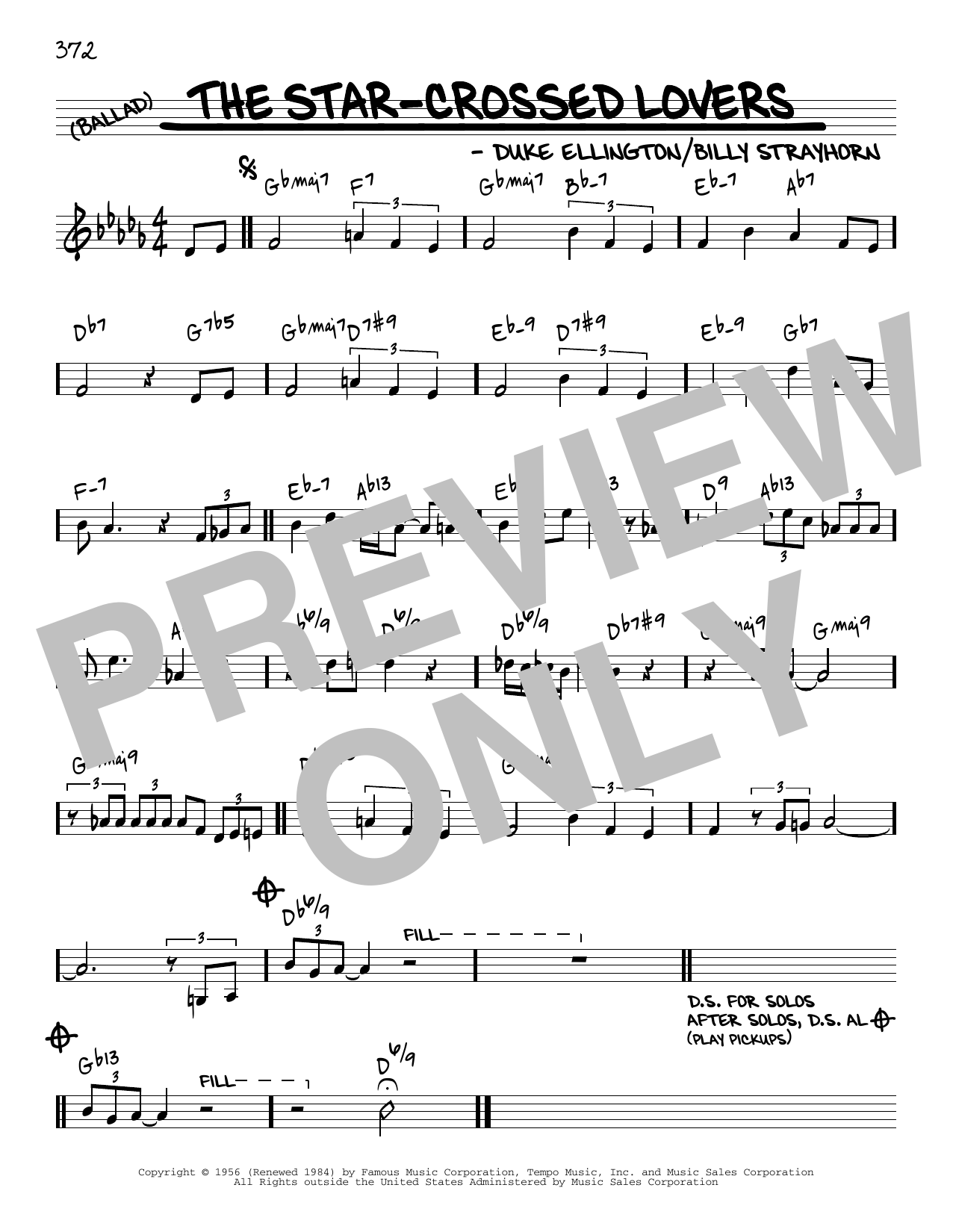 Duke Ellington The Star-Crossed Lovers [Reharmonized version] (arr. Jack Grassel) Sheet Music Notes & Chords for Real Book – Melody & Chords - Download or Print PDF