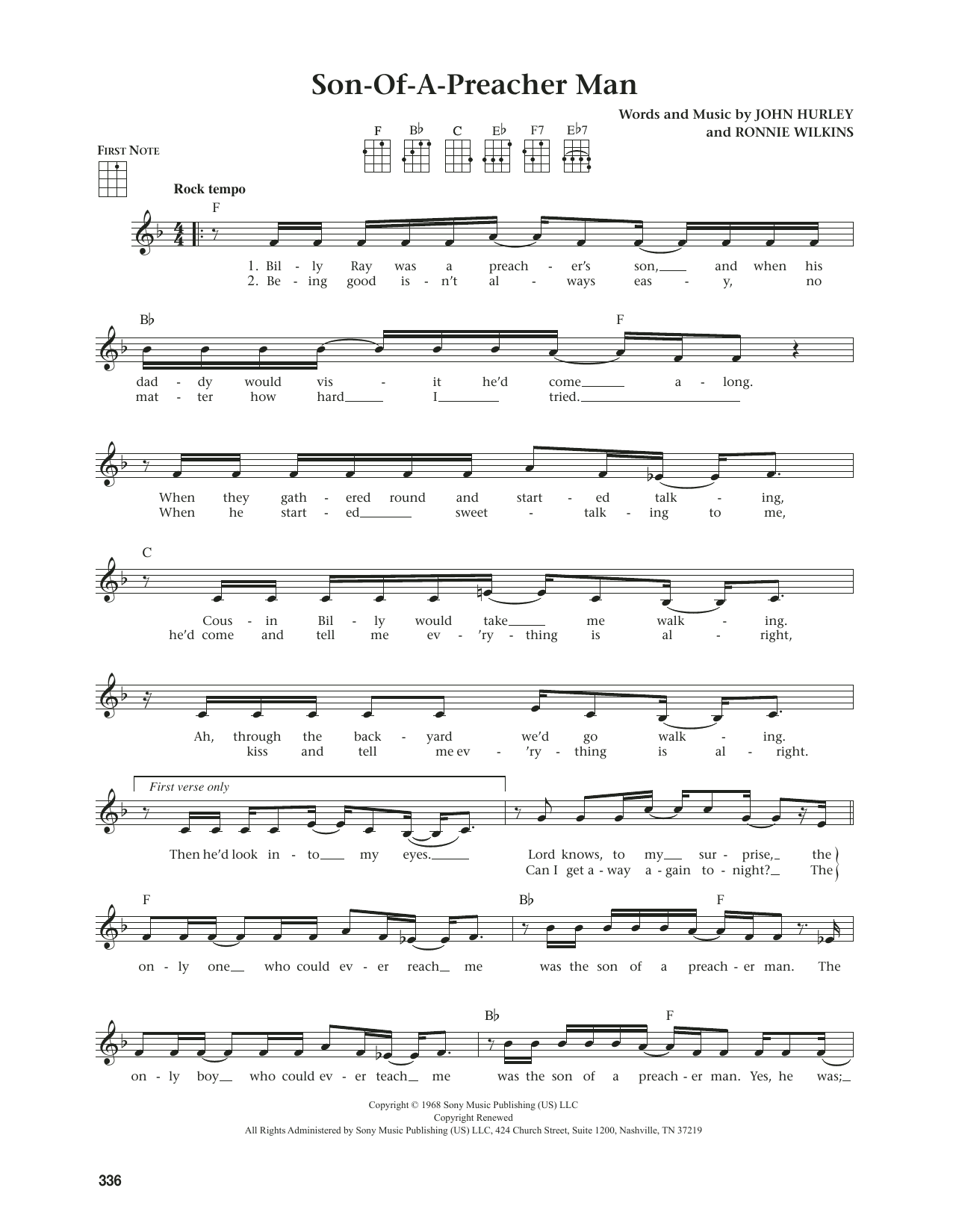 Dusty Springfield Son-Of-A-Preacher Man (from The Daily Ukulele) (arr. Jim Beloff) Sheet Music Notes & Chords for Ukulele - Download or Print PDF