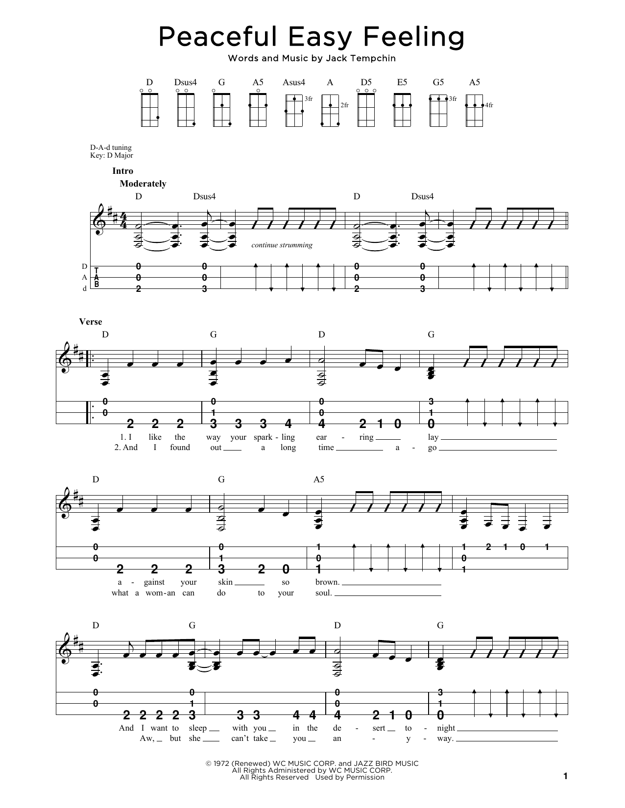 Eagles Peaceful Easy Feeling (arr. Steven B. Eulberg) Sheet Music Notes & Chords for Dulcimer - Download or Print PDF