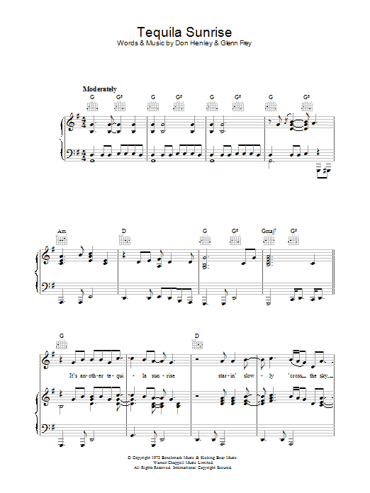 Eagles Tequila Sunrise Sheet Music Notes & Chords for Ukulele - Download or Print PDF