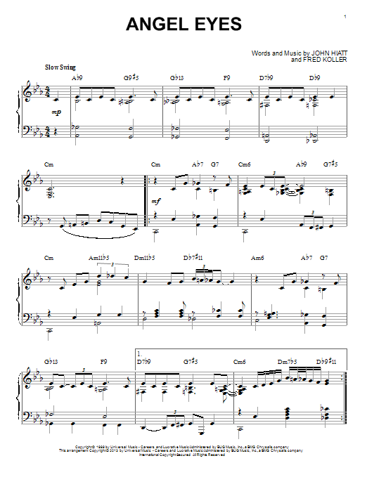 Earl Brent Angel Eyes [Jazz version] (arr. Brent Edstrom) Sheet Music Notes & Chords for Piano - Download or Print PDF