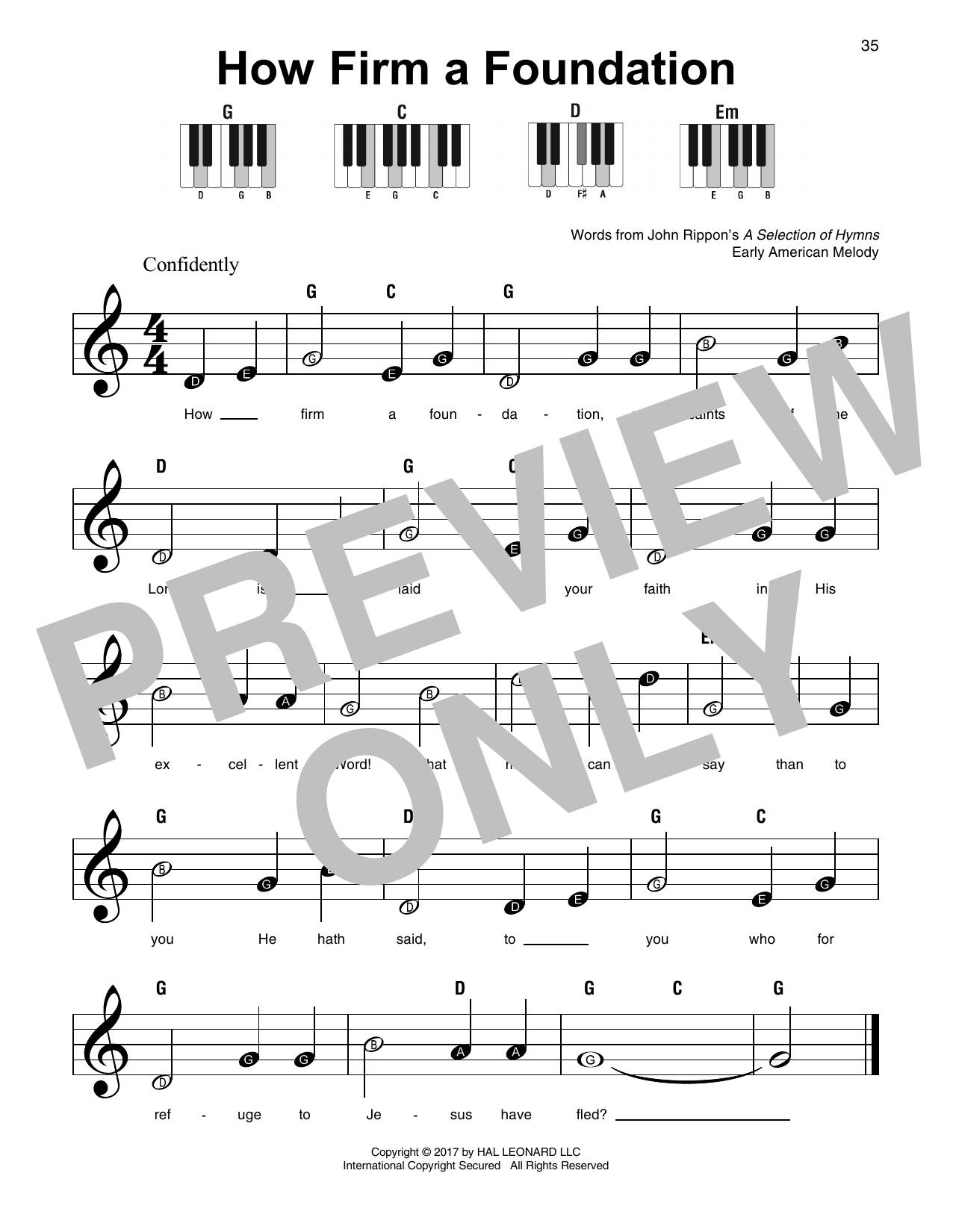 John Rippon How Firm A Foundation Sheet Music Notes & Chords for SPREP - Download or Print PDF