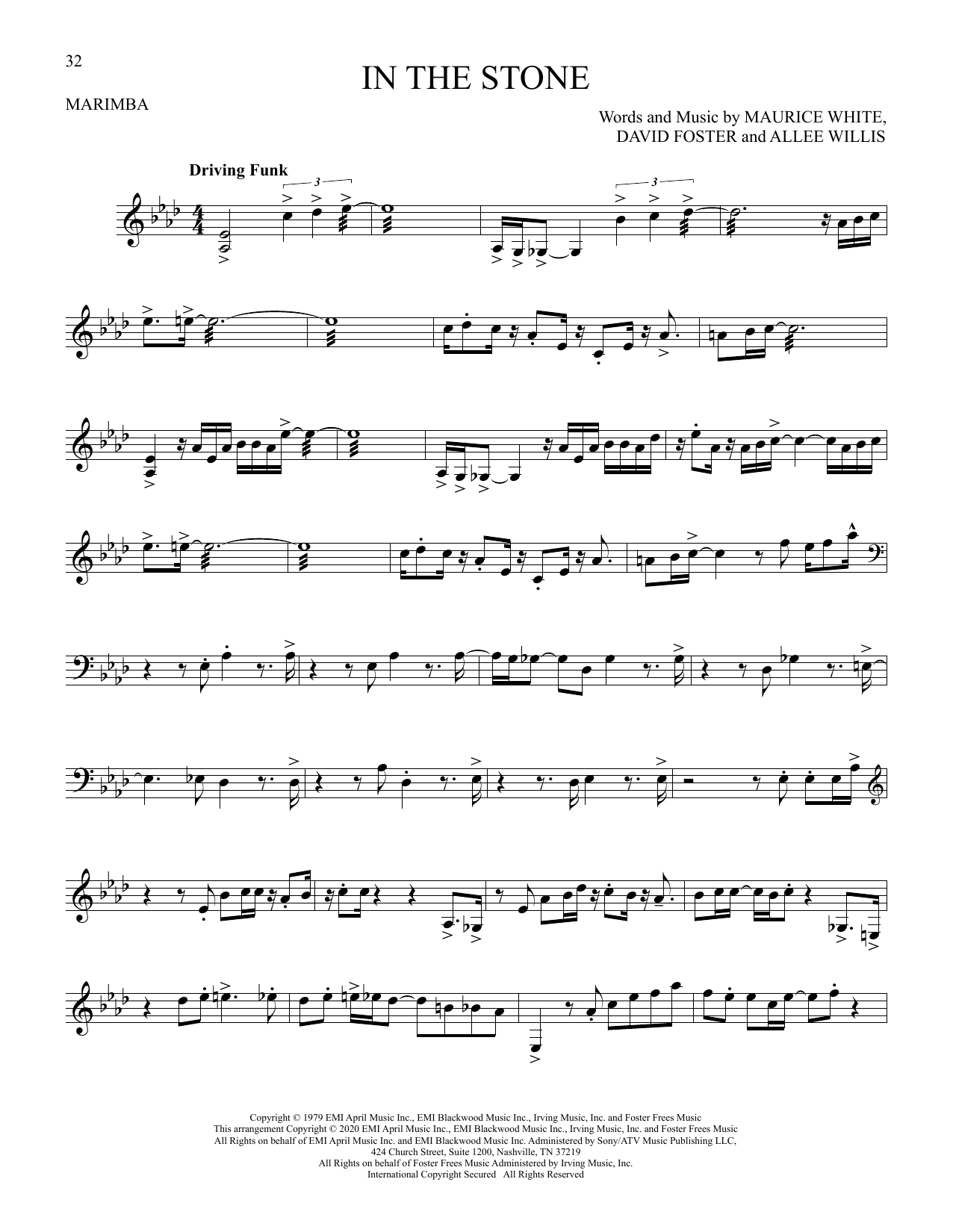 Earth, Wind & Fire In The Stone Sheet Music Notes & Chords for Piano, Vocal & Guitar Chords (Right-Hand Melody) - Download or Print PDF